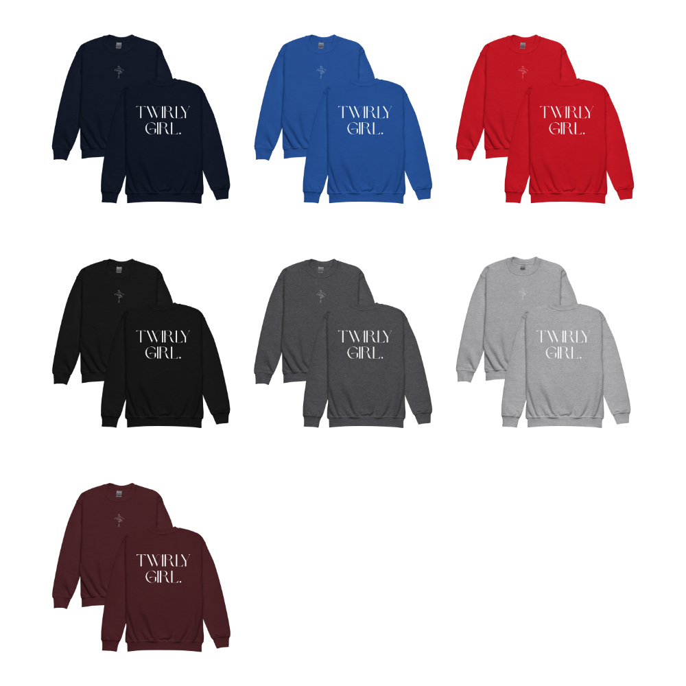 Twirly Girl – Youth Crewneck Sweatshirt