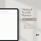 Minimal Weekly Planner Template