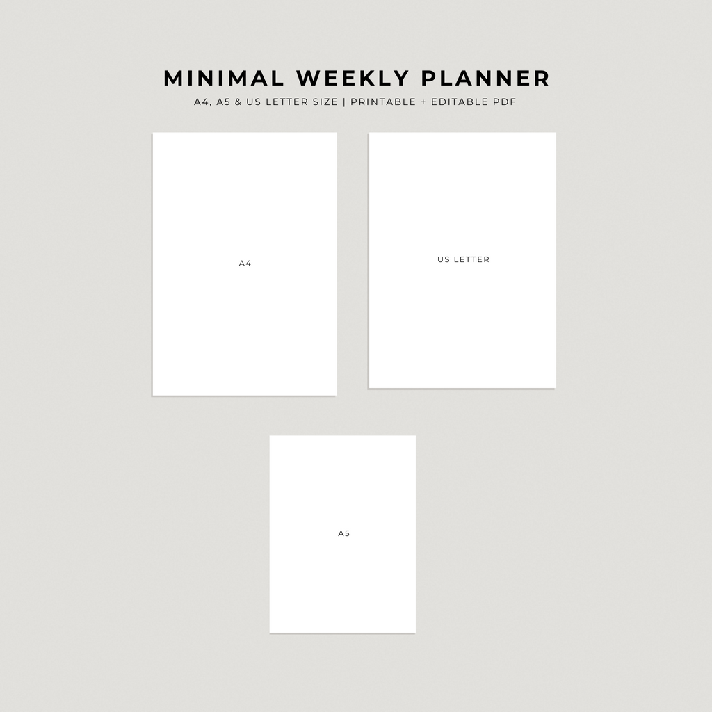 Minimal Weekly Planner Template