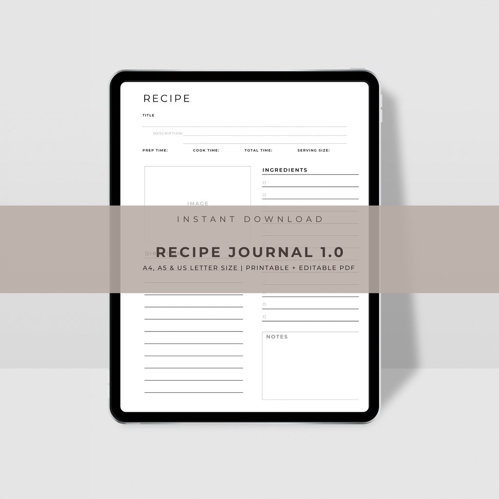 Recipe Journal Template 1.0
