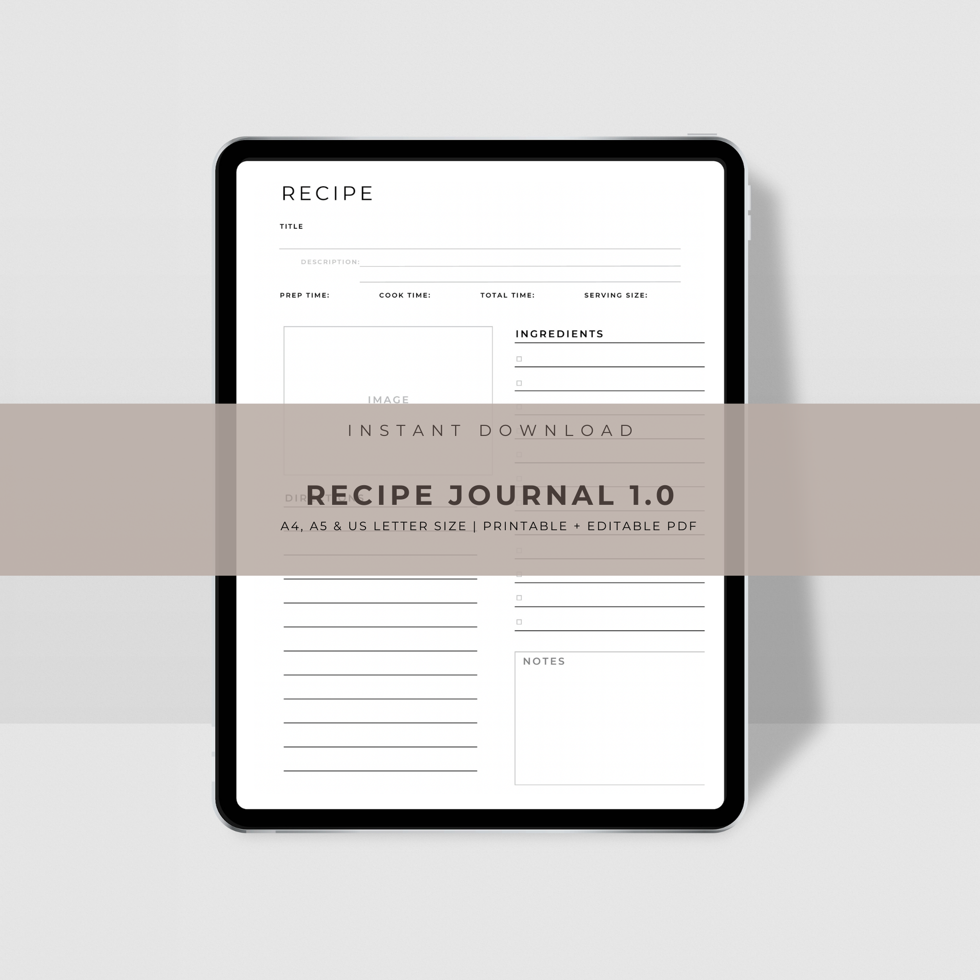 Recipe Journal Template 1.0