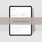 Recipe Journal Template 2.0