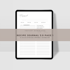 Recipe Journal Template 3.0