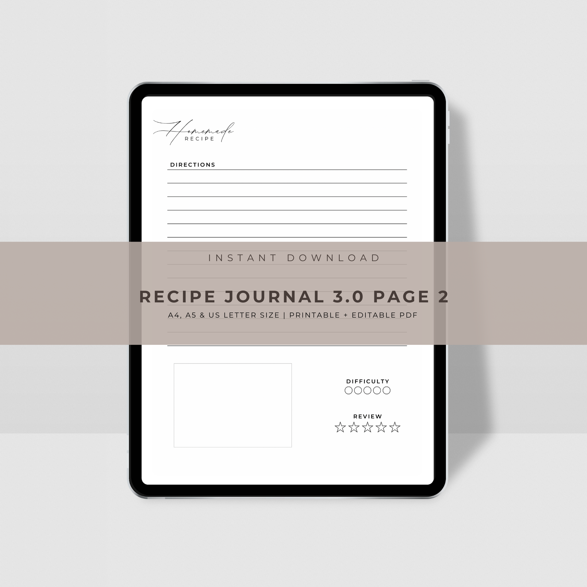 Recipe Journal Template 3.0