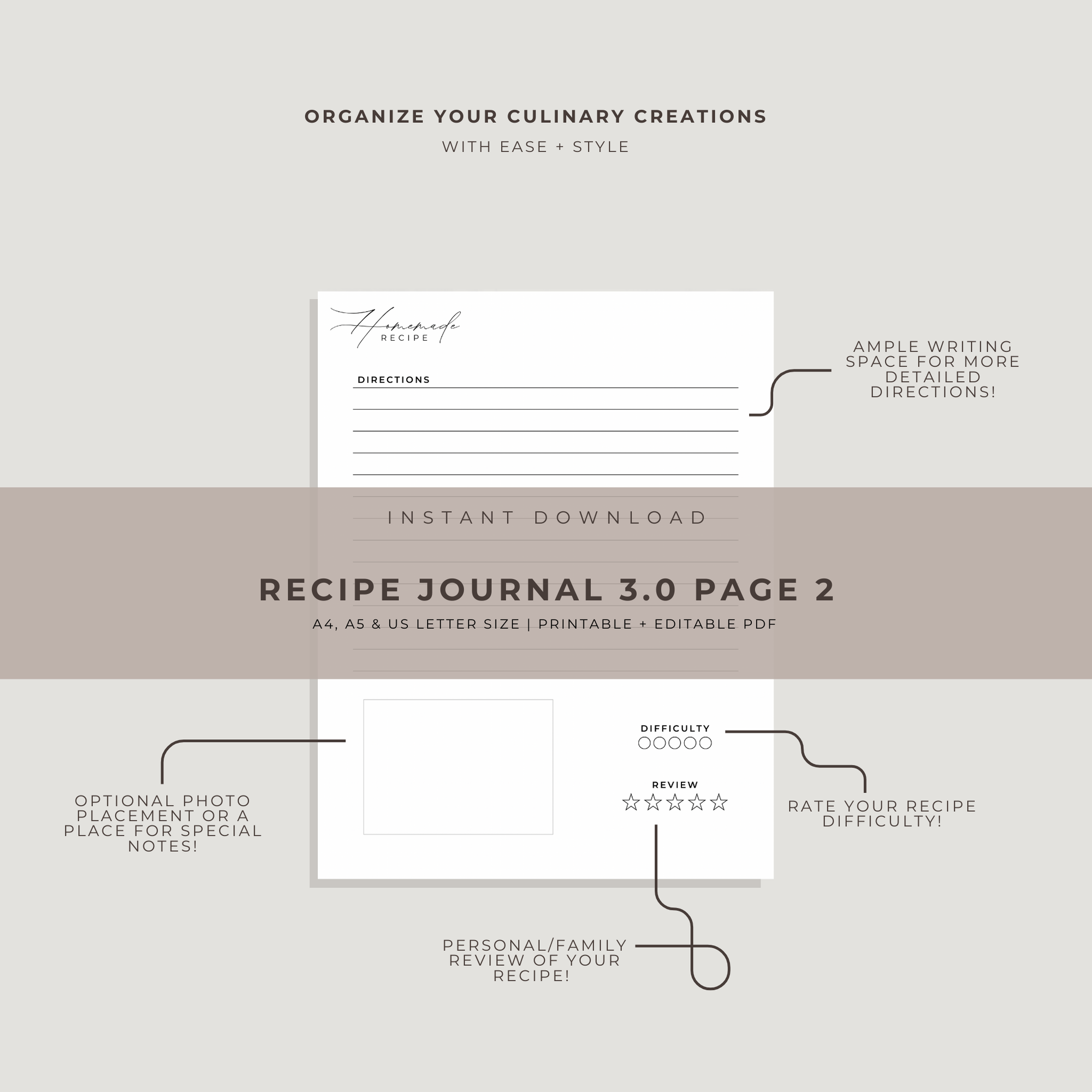 Recipe Journal Template 3.0