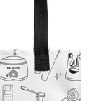 Skincare Doodles — Black Printed Tote Bag